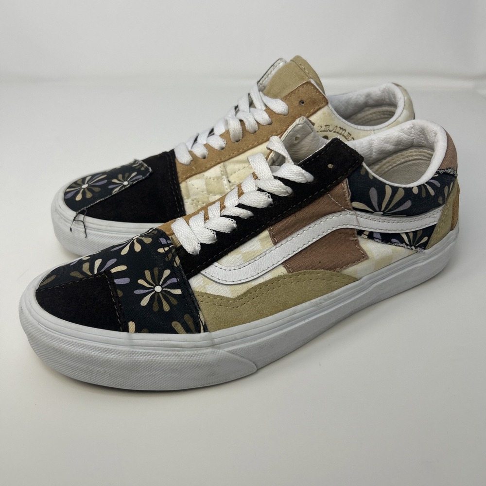 VANS Old‎ Skool Divine Energy Patchwork Skate Shoes Men's Sz 7 Women's Sz 8.5